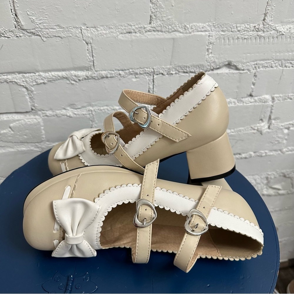 Liduhong Diuble Buckle Mary Janes